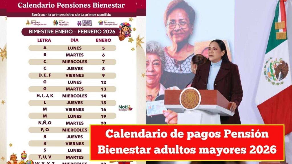 Calendario de pagos Pensión Bienestar adultos mayores 2026: fechas y detalles
